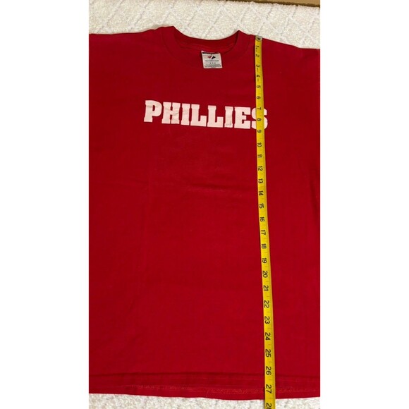 Vintage Phillies Mike Murray #14 State Farm 2 Sided Tee Red Men’s Size M - Picture 11 of 12